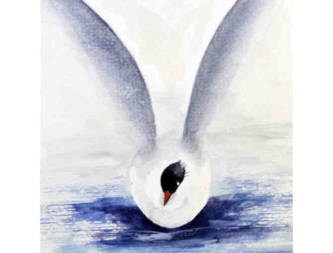 Watercolor - Jonathan Livingston Seagull - Matted/Unframed - Original by Marlene Koch