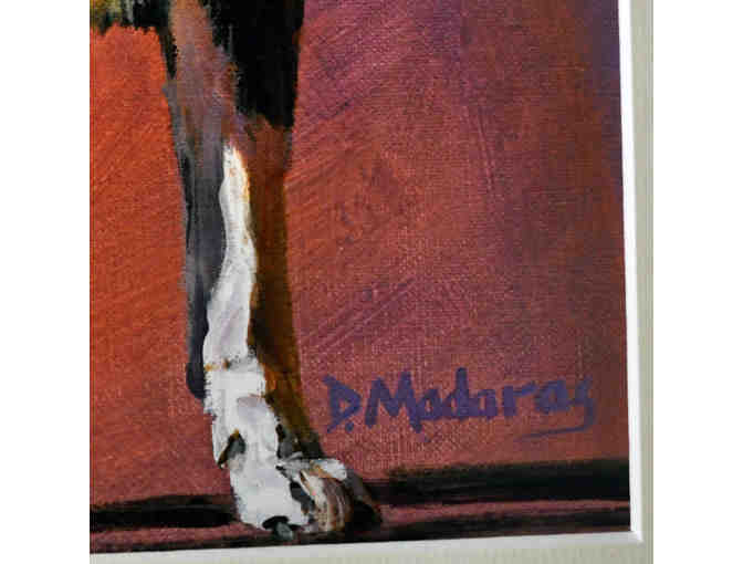 'Cowboy Dog' Matted Print of an Oil Painting by Diana Madaras