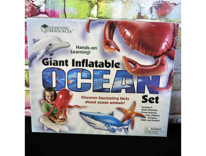 Inflatable Ocean Set - Starfish, Octopus, Crab, Shark, and Dolphin