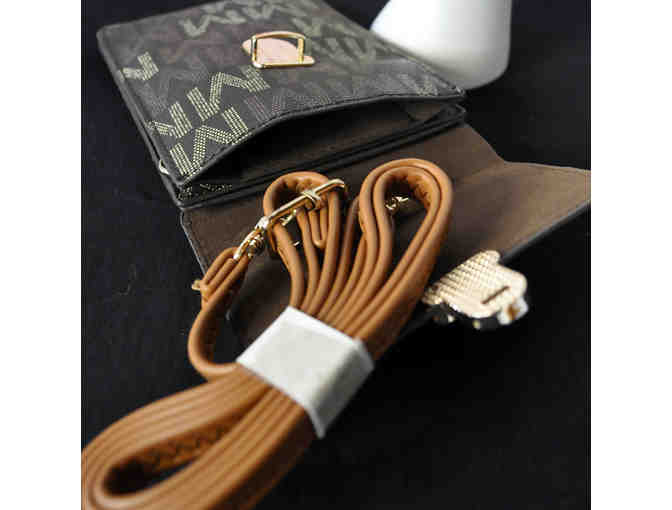 Black & Brown Signature 'M' Lulu XL Phone Wallet Crossbody Bag