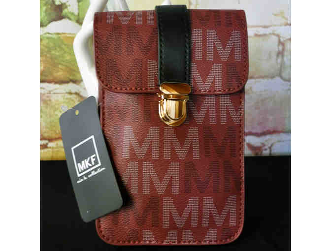 Red & Black Signature 'M' Lulu XL Phone Wallet Crossbody Bag