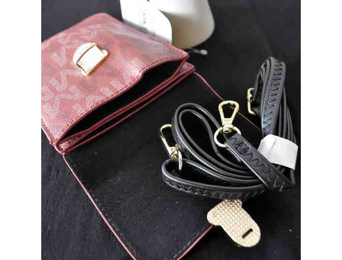 Red &amp; Black Signature 'M' Lulu XL Phone Wallet Crossbody Bag - Photo 3