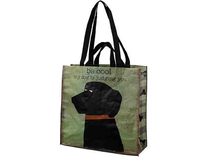 Green Dog 'Be Cool - My dog is judging you' Market Tote (#2)
