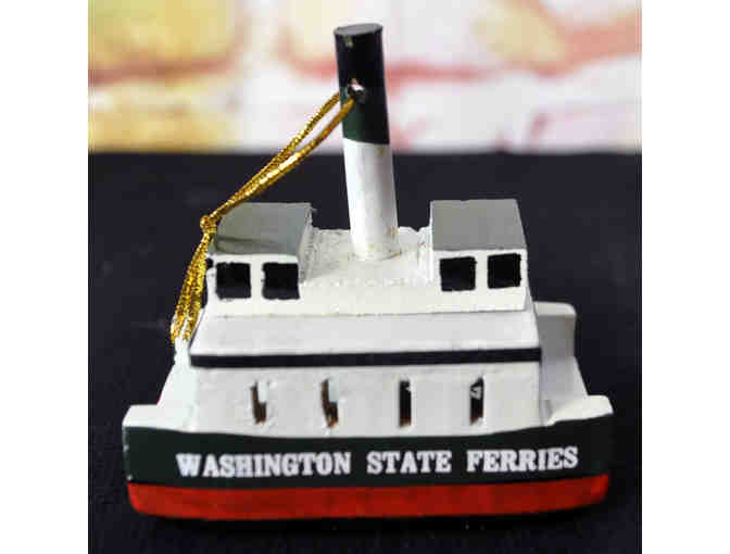 Vintage Wooden Ornament - 'Washington State Ferries'