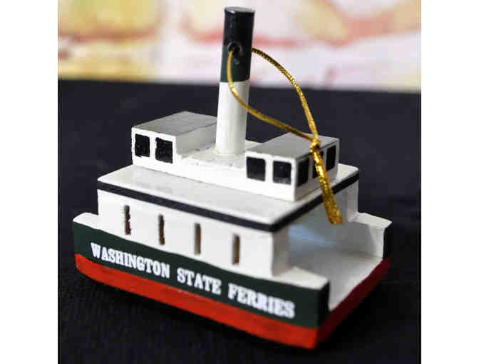 Vintage Wooden Ornament - 'Washington State Ferries'