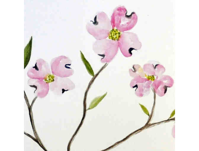 Watercolor - Dogwood Branch - Matted/Unframe - Original by Marlene Koch
