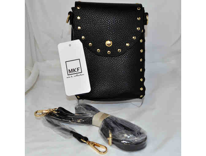 Black Man-made Leather & Goldtone Filomena Crossbody Bag - MKF Collection by Mia K.