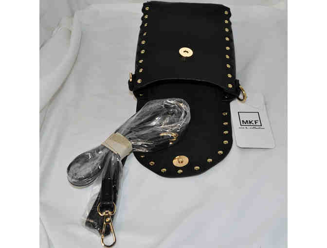 Black Man-made Leather & Goldtone Filomena Crossbody Bag - MKF Collection by Mia K.