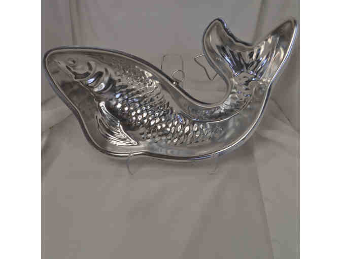 Vintage Copper Colored Metal Koi Fish Decorative Wall Hanging/Jello Mold