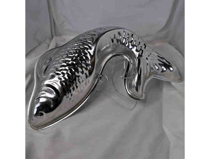 Vintage Copper Colored Metal Koi Fish Decorative Wall Hanging/Jello Mold