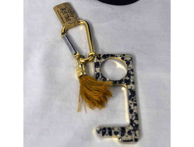 Key Chain Button Pusher and Door Handle Opener - Dog Face Design - Made by Karma (1)