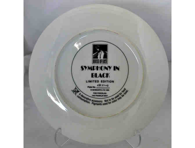 Limited Edition House of Erte Symphony In Black Franklin Mint Porcelain Plate Deco