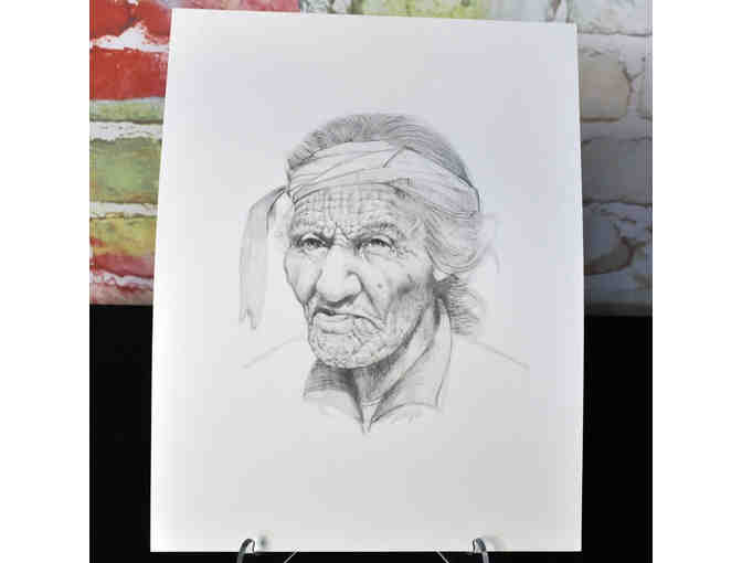 Four Prints of Drawings of Native Americans by Sargio Joseph De Michiel