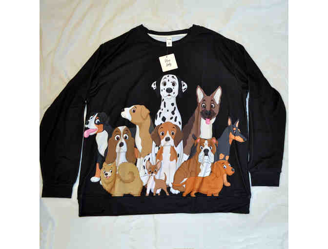 Black Dogs French Terry Crewneck Sweatshirt - XL - PixieLady
