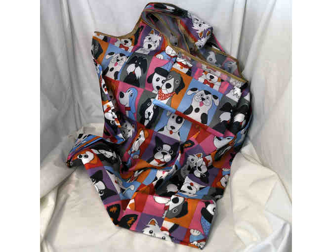 Adorable Dog Line-Up Market Tote - Lightweight & Foldable - Reusable, Large-Capacity Tote