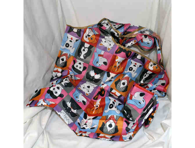 Adorable Dog Line-Up Market Tote - Lightweight & Foldable - Reusable, Large-Capacity Tote