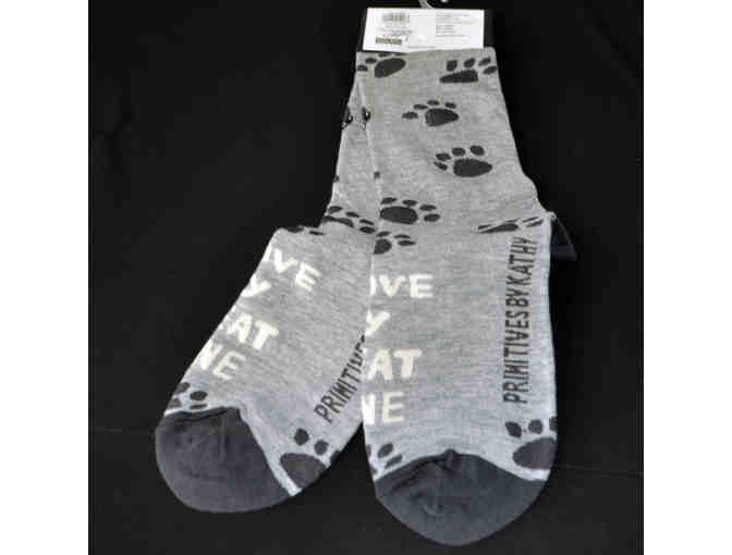 Sox - Grey and Brown with I Love My Great Dane Dog Design