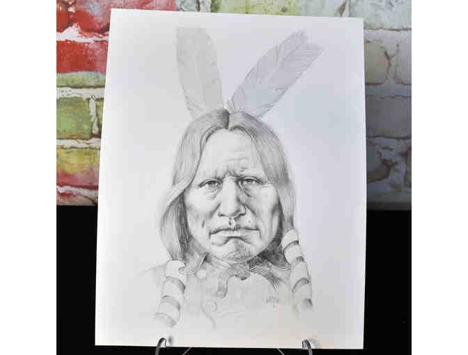 Four Prints of Drawings of Native Americans by Sargio Joseph De Michiel