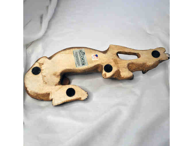 Vintage Sandicast Reclining Greyhound Dog Sculpture - Signed Sandra Brue 1994