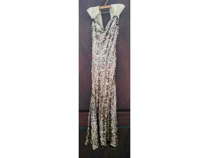 Custom Made Designer Sequin Gown (size-small) - Photo 1