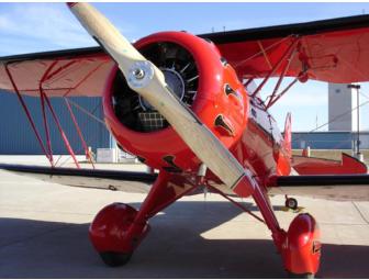 A WACO YMF-5D classic sport biplane