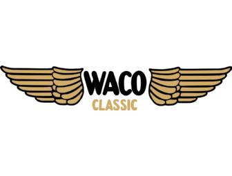 A WACO YMF-5D classic sport biplane