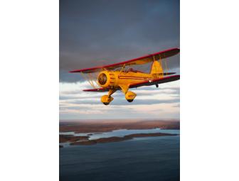 A WACO YMF-5D classic sport biplane