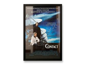 Framed Poster of the Movie 'Contact', autographed by Director Robert Zemeckis