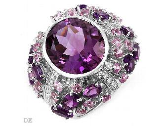 ULTRA COUTURE SAPPHIRE, AMETHYST, DIAMOND RING!