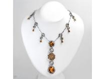 1 AMAZING COUTURE DIAMOND AND CITRINE NECKLACE! Independent Appraisal ! Value $11,390.00