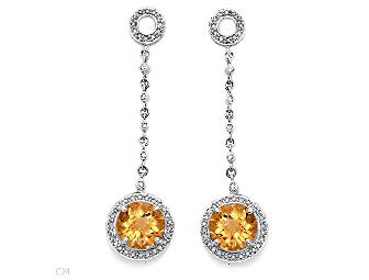1 AWESOME PAIR COUTURE DIAMOND CITRINE EARRINGS! INDEPENDENT APPRAISAL $3,099.00 INCLUDED! - Photo 1