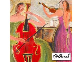 1 ONLY!  FOUR STAR COLLECTIBLE!   'Cello And Violin Duet' by Holland Berkley