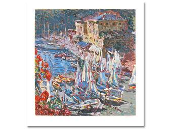 1 ONLY!  FOUR STAR COLLECTIBLE!  LTD EDITION SERIGRAPH: VALE A PORTOFINO BY MARCO SASSONE
