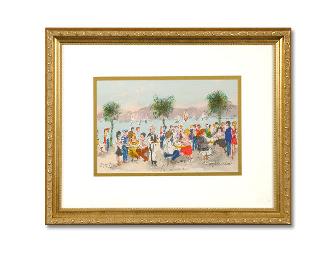 1 ONLY!  FOUR STAR COLLECTIBLE:   'La Riviera' by Urbain Huchet