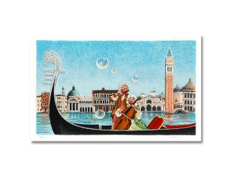 1 ONLY! THREE STAR COLLECTIBLE!  'Gondola Musicians' by Peter Gandolfi