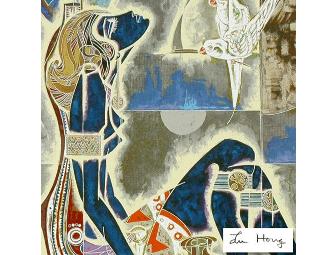 1 ONLY: FIVE STAR COLLECTIBLE!: BLUE LOVE by Acclaimed Artist: LU HONG!!