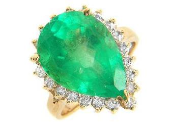 1! ABSOLUTELY HUGE COLUMBIAN  EMERALD DIAMOND RING!CERTIFIED LAB APPRAISAL $16,620.00 INCL - Photo 1