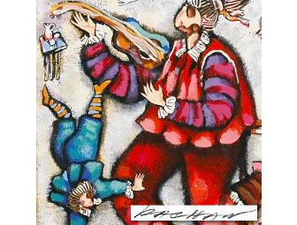 AAAA HAND EMBELLISHED SERIGRAPH: 'Balancing Act' by Michael Kachan