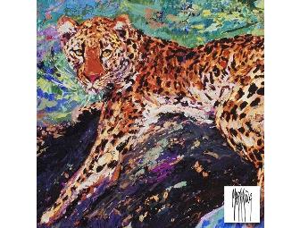 AAAA LIMITED EDITION GICLEE ON CANVAS:  'Reclining Leopard' by Mark King