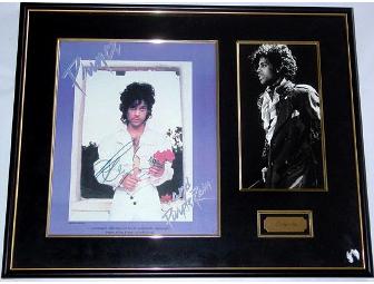 Prince autographed custom framed display - Photo 1