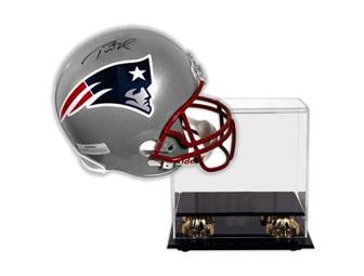 Tom Brady Hand-Signed Official Full Size Helmet With Deluxe Display Case - Photo 1