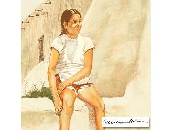 1 ONLY!  FIVE STAR COLLECTIBLE: ISLETA INDIAN GIRL by RENOWNED ARTIST:  William Nelson!!