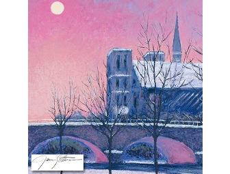 1 ONLY:  THREE STAR COLLECTIBLE: 'Winter On The Seine' by James Scoppettone