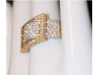 1 GREAT GIFT! ABSOLUTELY ULTRA COUTURE DIAMOND RING IN 18KT WHITE/YELLOW GOLD!