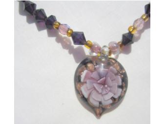 BJN 239 ROMANTIC HEART NECKLACE, ONE OF A KIND, HAND CRAFTED!