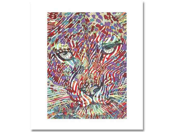 *1 ONLY!  FIVE STAR COLLECTIBLE!  Leopard by Guillaume Azoulay. LTD. ED.  Giclee ON CANVAS