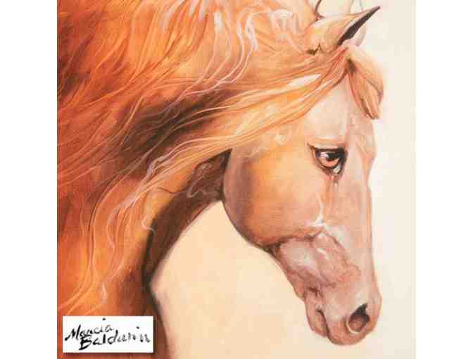 *1 ONLY!  FOUR STAR COLLECTIBLE!  LTD. ED GICLEE CANVAS: GOLDEN EQUINE by Marcia Baldwin