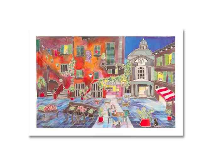 '*1 ONLY! FOUR STAR COLLECTIBLE! LTD ED. SERIOLITHOGRAPH:  'Roma Cafe' by Linnea Pergola'