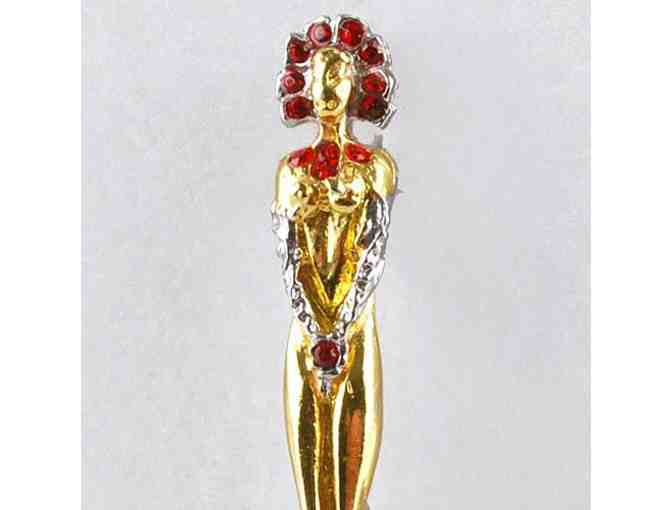 1 ERTE!  From the 'Father of Art Deco', Collectible ART to WEAR!  'I' Pendant/Brooch