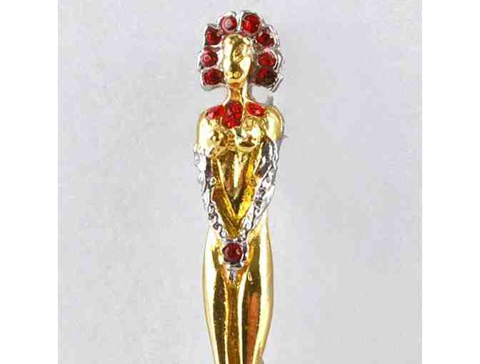 1 ERTE!  From the 'Father of Art Deco', Collectible ART to WEAR!  'I' Pendant/Brooch